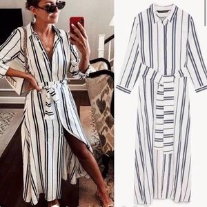 100% Authentic Zara striped tunic kimono duster
